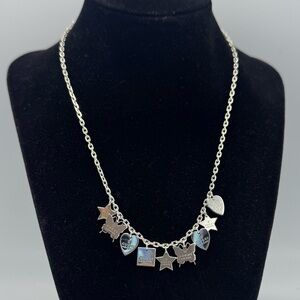 Gucci Trademark Sterling Silver Multi Charm Necklace NEW
